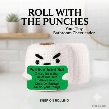 Crochet Toilet Roll | Positive Vibes Desk Buddy Ziya Blue Ziya Blue