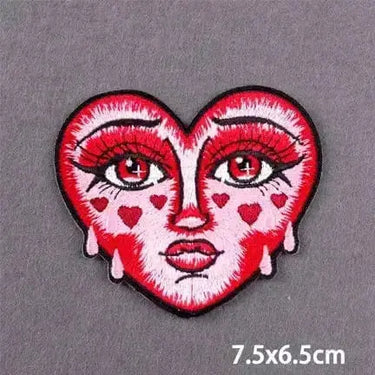 Crying Heart Patch for Melodramatic Denim  Ziya Blue