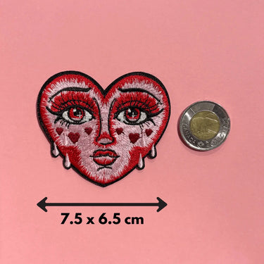 Crying Heart Patch for Melodramatic Denim  Ziya Blue