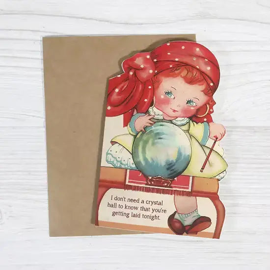 Crystal Ball Card | Flirty Fortune-Teller Greeting Card Bad Betty Greeting Co. Ziya Blue