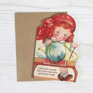 Crystal Ball Card | Flirty Fortune-Teller Greeting Card Bad Betty Greeting Co. Ziya Blue