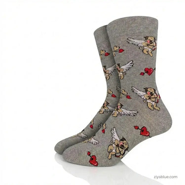Cupid Pug Socks: A Funny Gift Good Luck Sock Ziya Blue