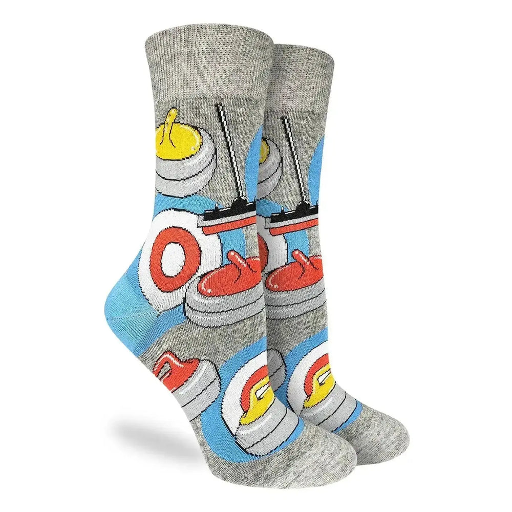 Curling House Socks: A Massive Point Good Luck Sock Ziya Blue