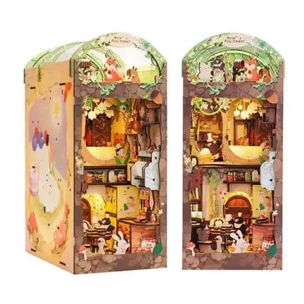 DIY Book Nook Kit: Mole Apartment Book Nook Hands Craft Ziya Blue
