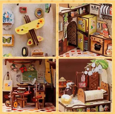 DIY Book Nook Kit: Mole Apartment Book Nook Hands Craft Ziya Blue