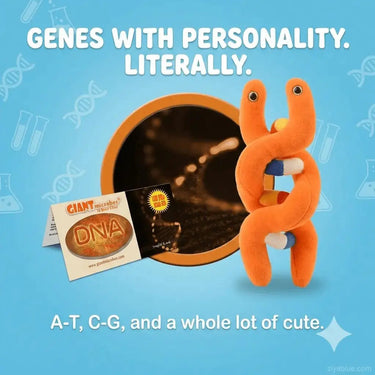 DNA Plush: The Blueprint of Life Helix 🧬✨ Giant Microbes Ziya Blue