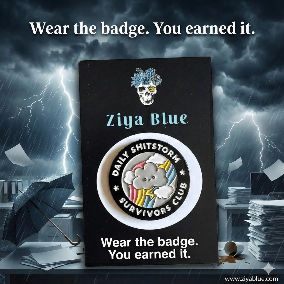 Daily Shitstorm Club Pin Ziya Blue Ziya Blue