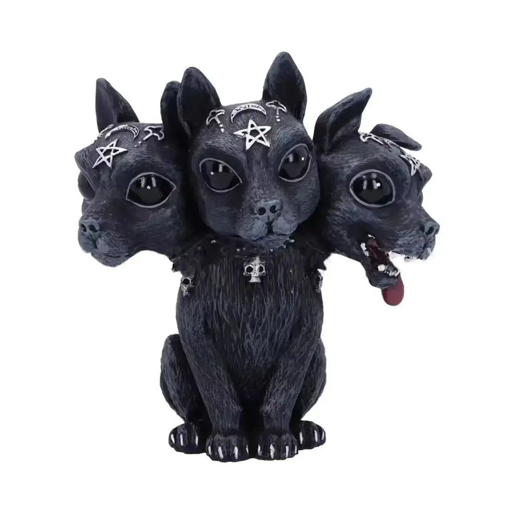 Dark Cerberus Figurine | Three-Headed Gothic Dog Statue Ziya Blue Ziya Blue