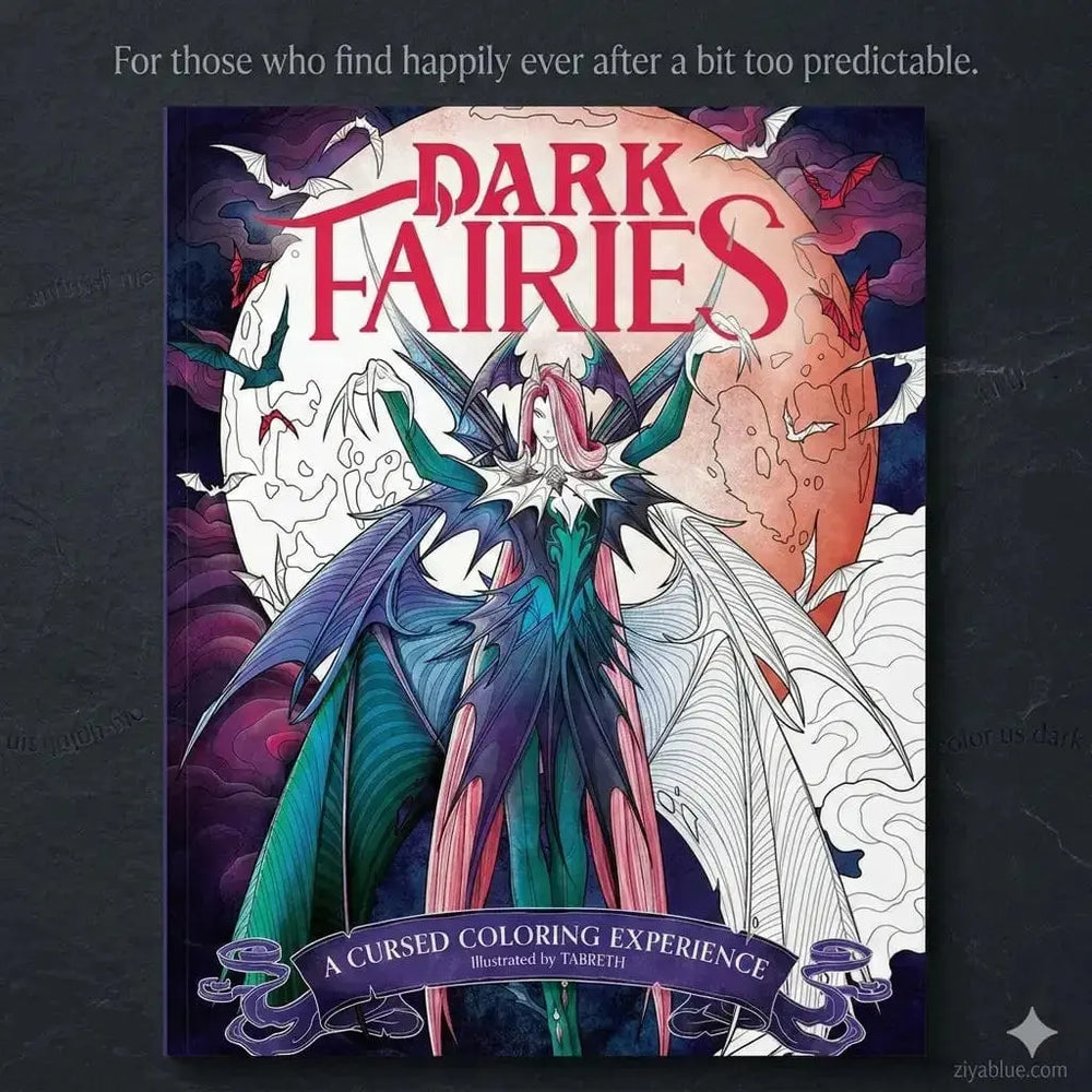 Dark Fairies Coloring Book Book Depot Ziya Blue