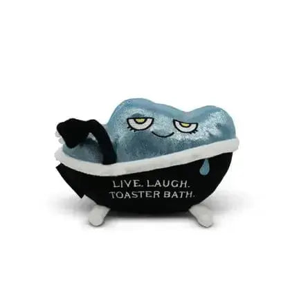 Dark Humor Toaster Plush - Live. Laugh. Toaster Bath. Punchkins Ziya Blue