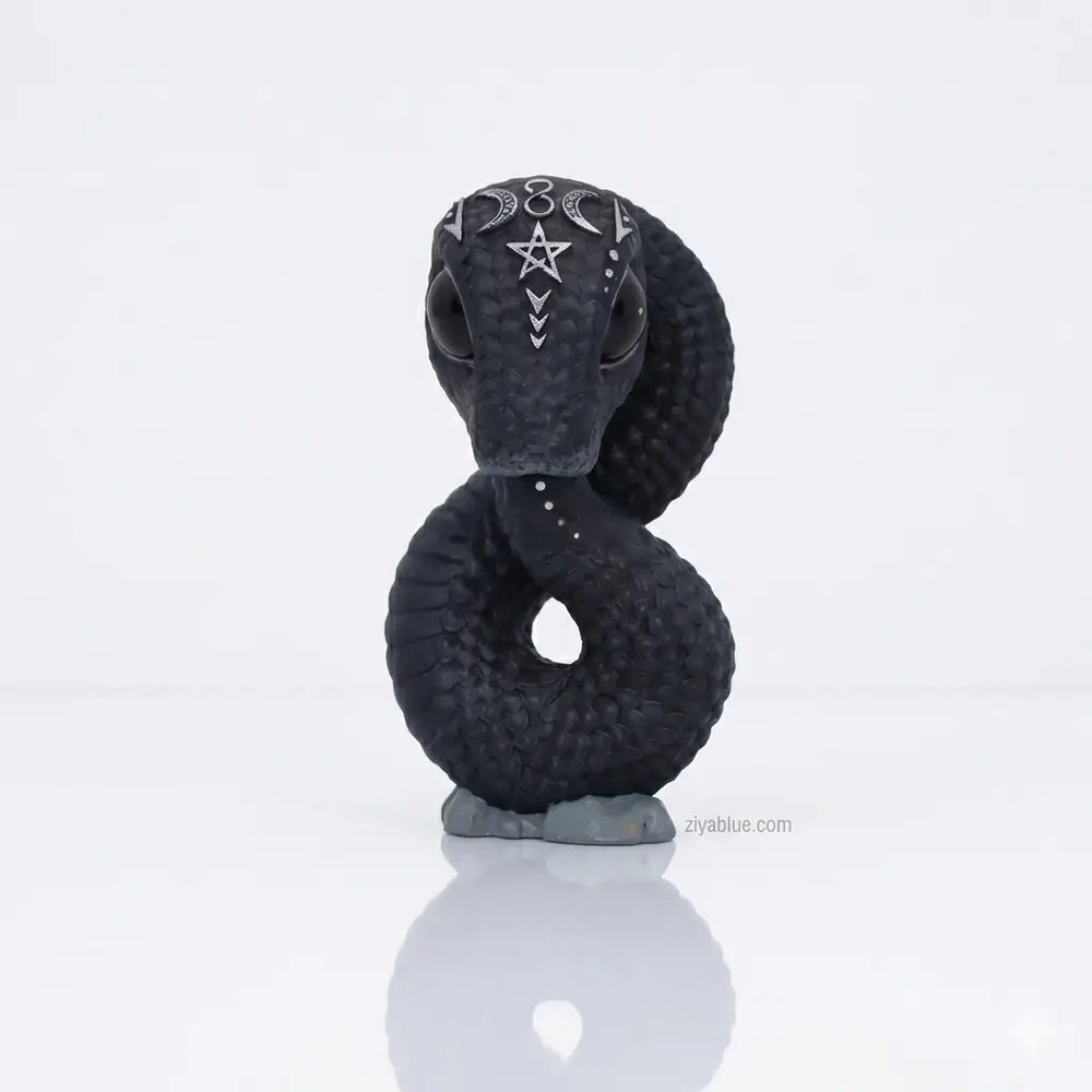 Dark Serpent Figurine | Gothic Occult Snake Statue Ziya Blue Ziya Blue