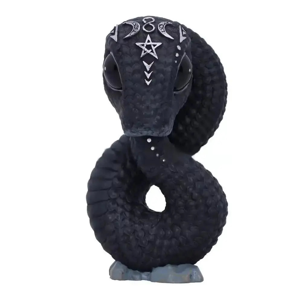 Dark Serpent Figurine | Gothic Occult Snake Statue Ziya Blue Ziya Blue
