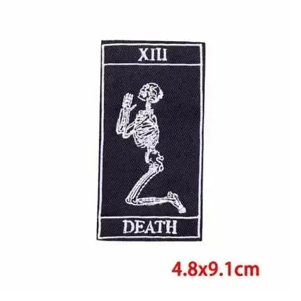 Death Skeleton Tarot Patch: Macabre Iron-On Ziya Blue Ziya Blue