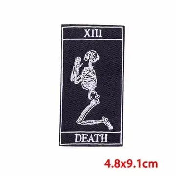 Death Skeleton Tarot Patch: Macabre Iron-On Ziya Blue Ziya Blue