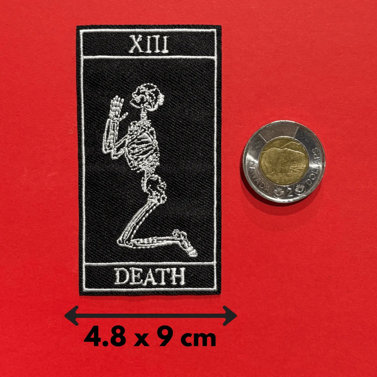 Death Skeleton Tarot Patch: Macabre Iron-On  Ziya Blue