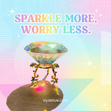 Diamond Desk Suncatcher Maeve Toys Ziya Blue