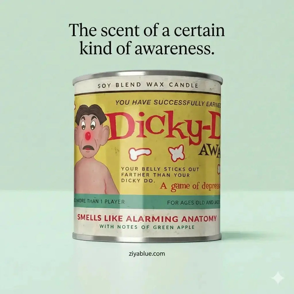 Dicky-Do Award Candle: Funny Aging Gift Maeve Toys Ziya Blue