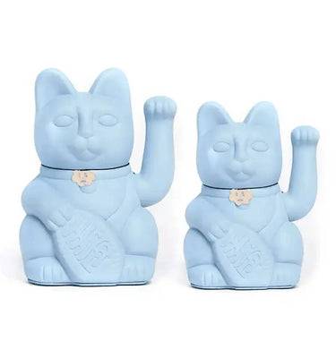 Diminuto Lucky Cat: Waving Figurine Diminuto Cielo Ziya Blue