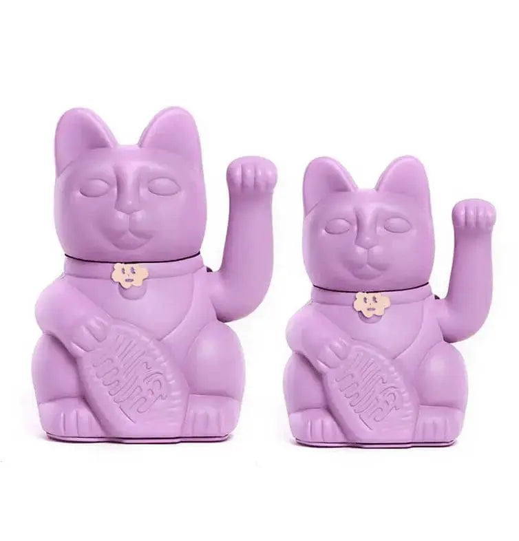 Diminuto Lucky Cat: Waving Figurine Diminuto Cielo Ziya Blue