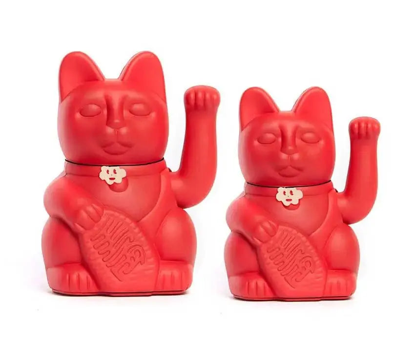 Diminuto Lucky Cat: Waving Figurine Diminuto Cielo Ziya Blue