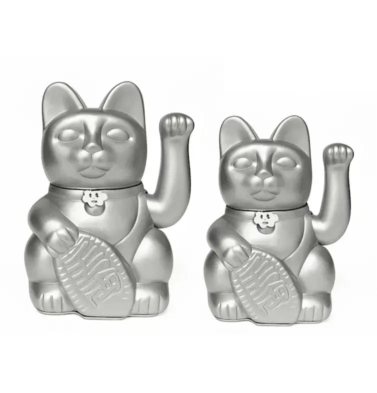 Diminuto Lucky Cat: Waving Figurine Diminuto Cielo Ziya Blue