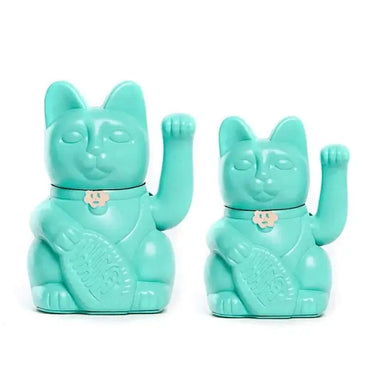 Diminuto Lucky Cat: Waving Figurine Diminuto Cielo Ziya Blue
