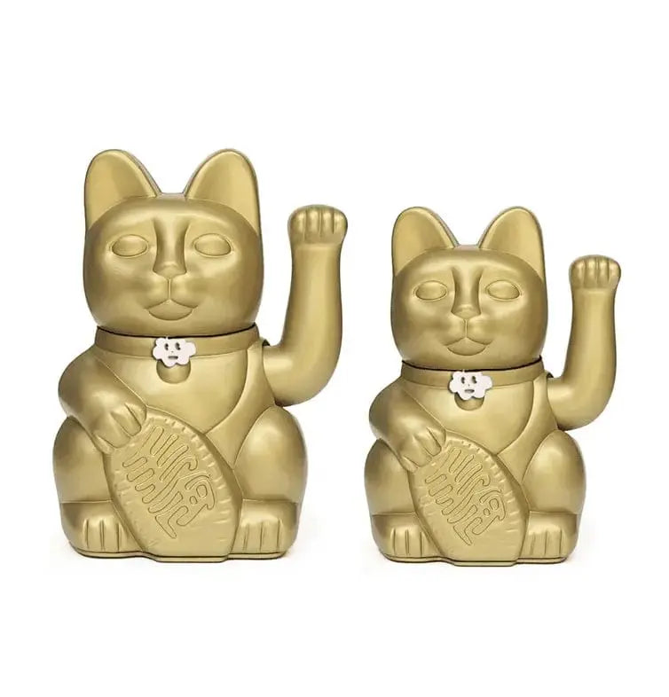 Diminuto Lucky Cat: Waving Figurine Diminuto Cielo Ziya Blue