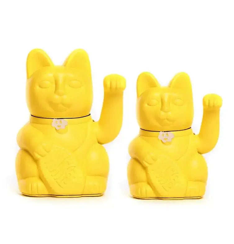 Diminuto Lucky Cat: Waving Figurine Diminuto Cielo Ziya Blue