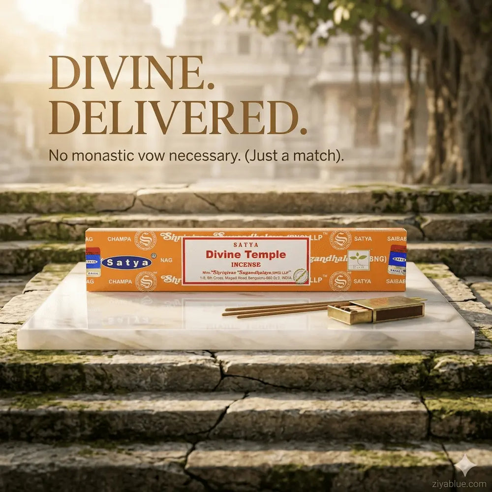 Divine Temple Incense Sticks: Satya Hand-Rolled 15g Designs by Deekay Inc. Ziya Blue