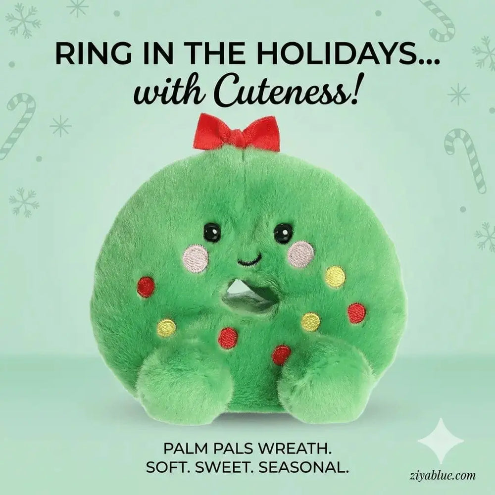 Dot Wreath Palm Pals Plush Aurora Ziya Blue
