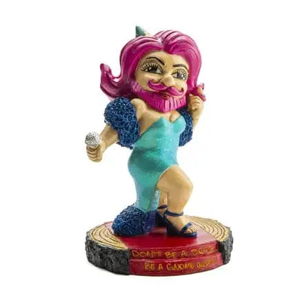 Drag Queen Gnome | 9" Pride Garden Statue Big Mouth Ziya Blue