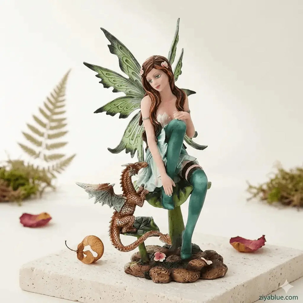 Dragon Fairy Statue - A Whimsical Winged Wonder Pacific Giftware Ziya Blue