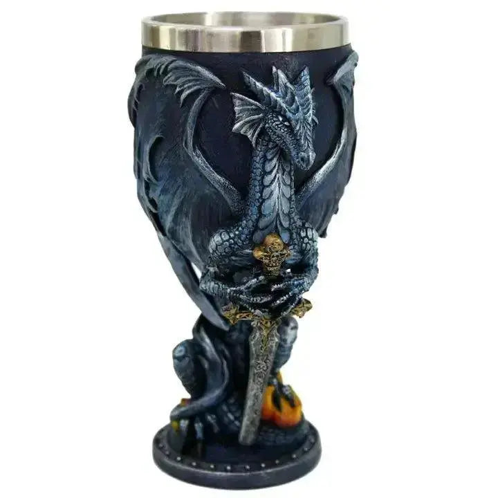Dragon Wine Goblet – 6oz Pacific Giftware Ziya Blue