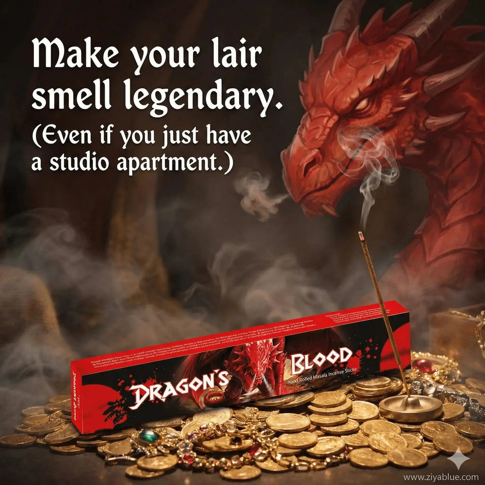 Dragon's Blood Masala Incense Sticks (12-Pack) Designs by Deekay Inc. Ziya Blue