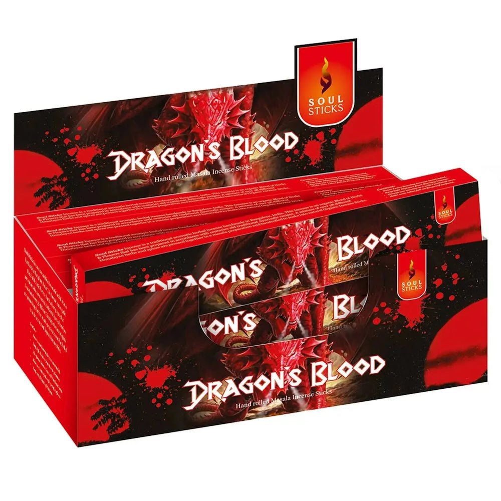 Dragon's Blood Masala Incense Sticks (12-Pack) Designs by Deekay Inc. Ziya Blue