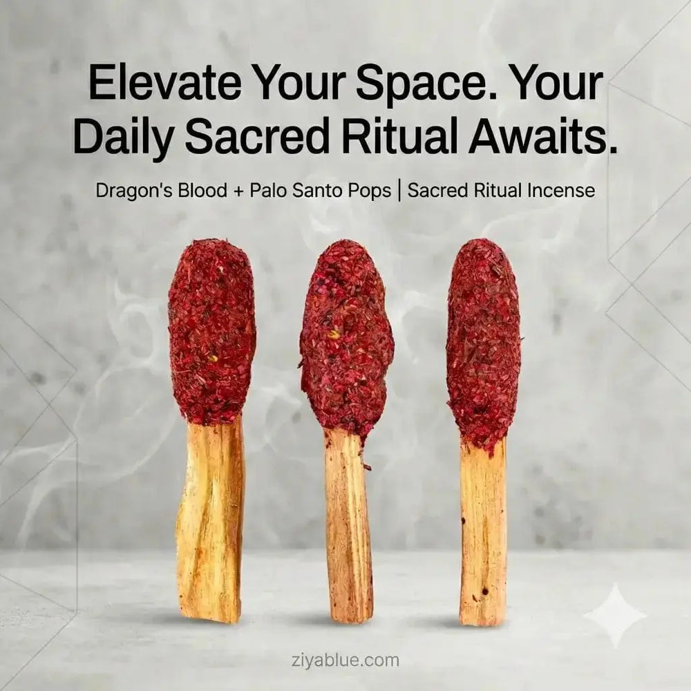 Dragon's Blood Palo Santo Pops: Sacred Ritual Incense Designs by Deekay Inc. Ziya Blue
