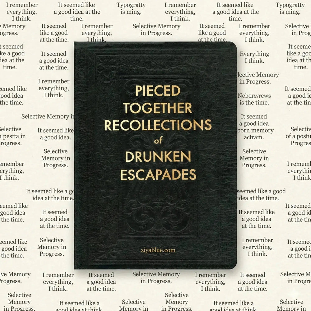 Drunken Escapades Journal: The Witty Party Diary The Mincing Mockingbird Ziya Blue