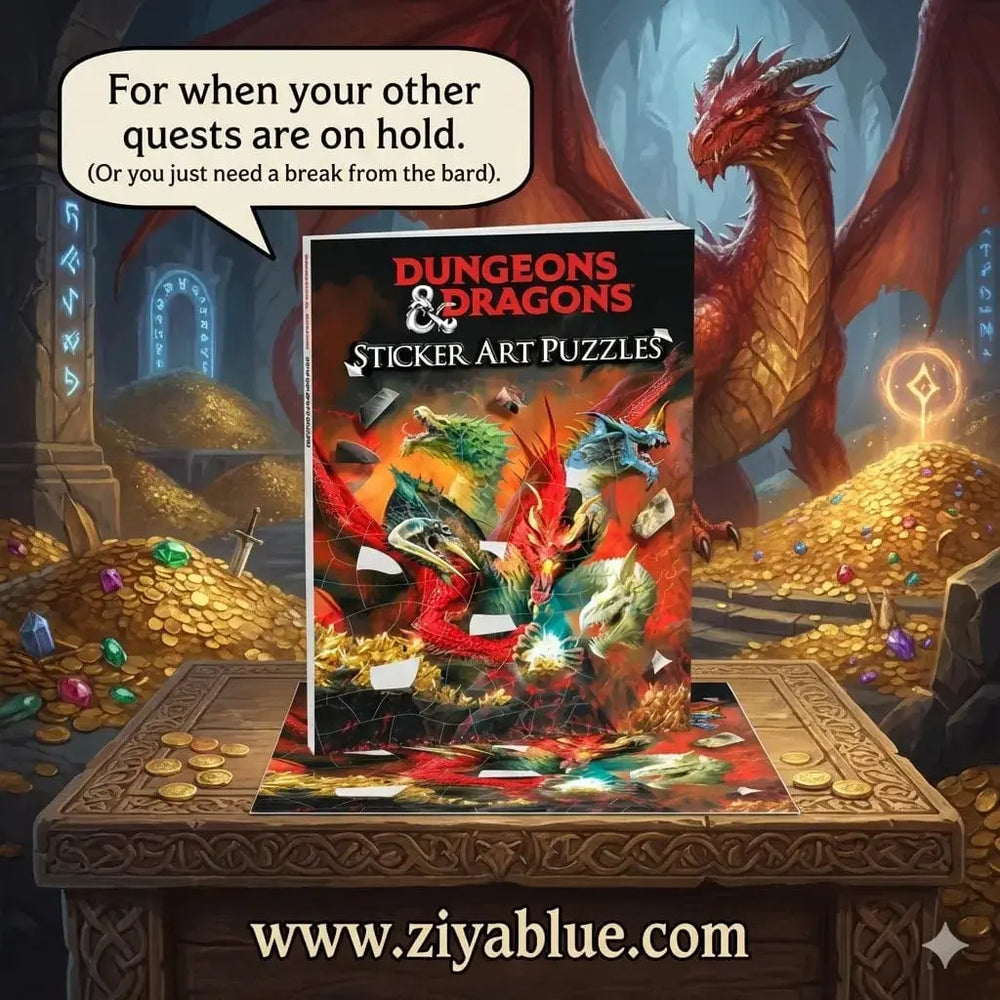 Dungeons & Dragons Sticker Art Puzzles Book Depot Ziya Blue