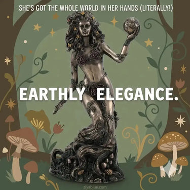 Earth Mother Goddess Gaia Statue: Bronzed Decor Pacific Giftware Ziya Blue