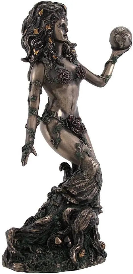 Earth Mother Goddess Gaia Statue: Bronzed Decor Pacific Giftware Ziya Blue