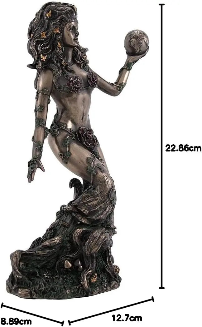 Earth Mother Goddess Gaia Statue: Bronzed Decor Pacific Giftware Ziya Blue