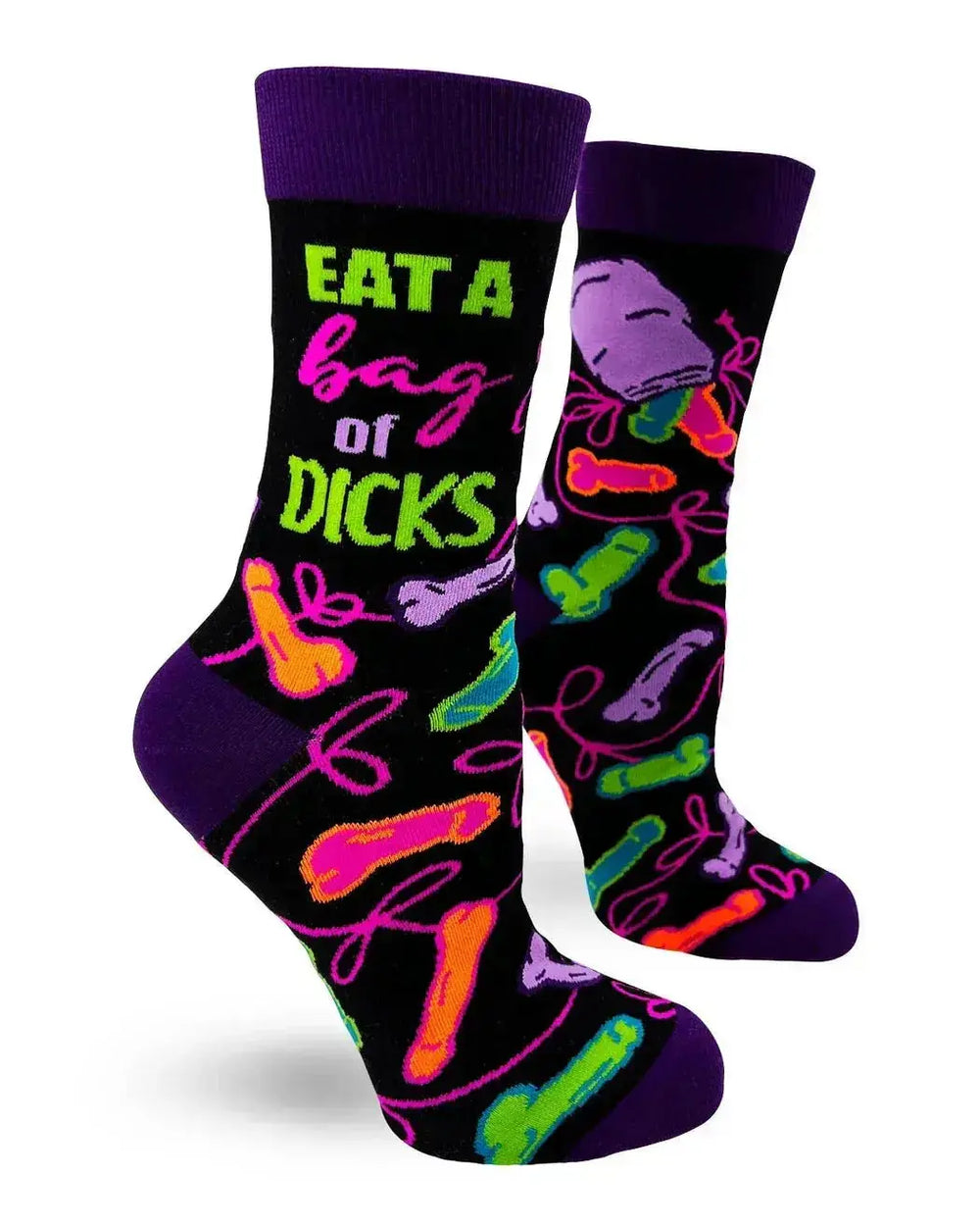 Eat A Bag Of Dicks Socks: Women's Sassy Novelty Fabdaz Ziya Blue