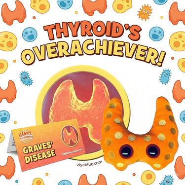 Educational GIANTmicrobes Graves Disease Plush Giant Microbes Ziya Blue