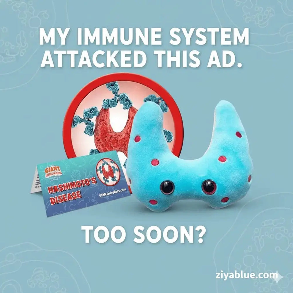 Educational GIANTmicrobes Hashimoto's Disease Plush Giant Microbes Ziya Blue