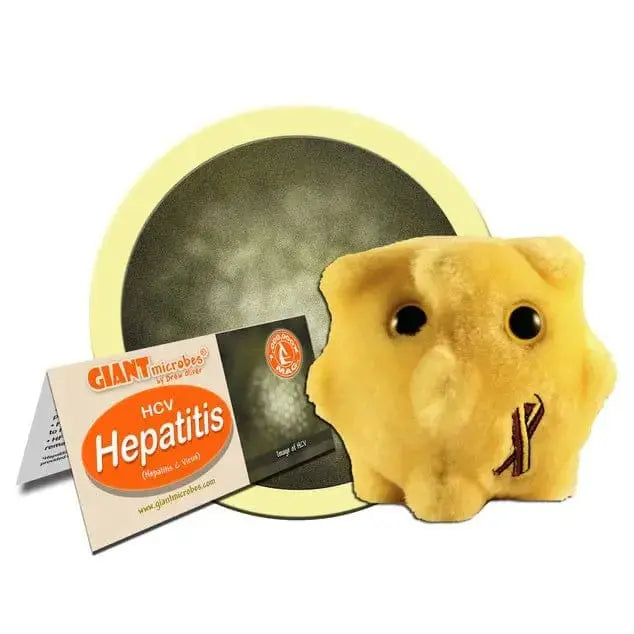 Educational Hepatitis Plush for Liver Health Giant Microbes Ziya Blue