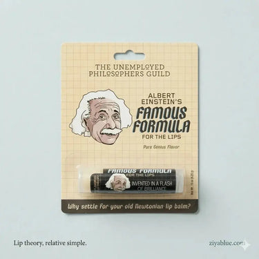 Einstein Lip Balm | Unflavored Theory of Soft Lips Unemployed Philosophers Guild Ziya Blue