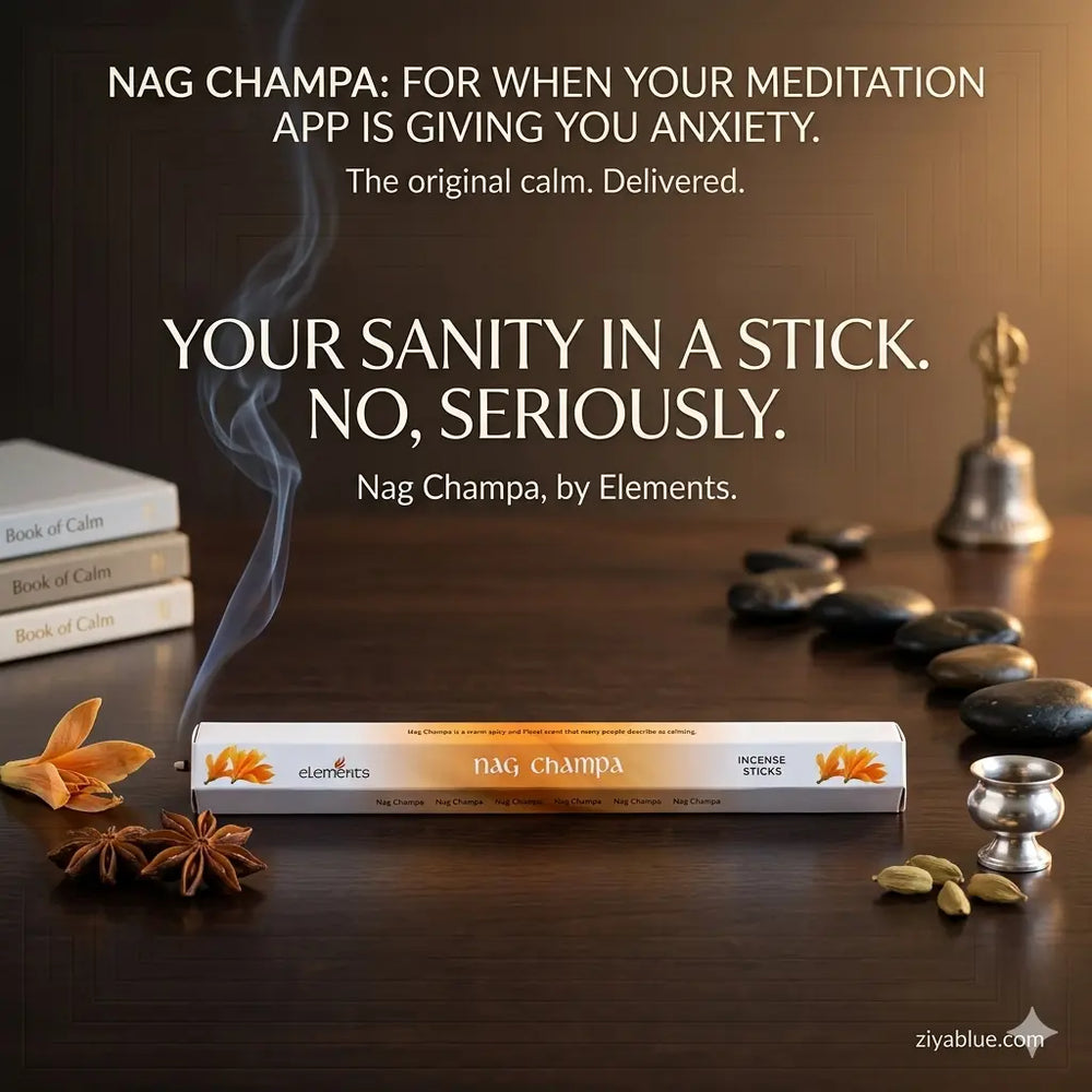 Elements Nag Champa Incense Sticks | The OG Scent of Zen  Ziya Blue