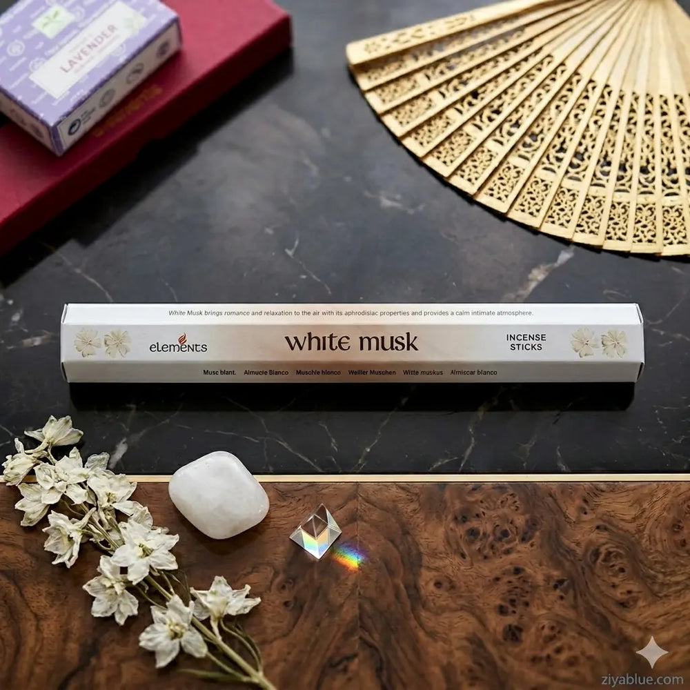 Elements White Musk Incense Sticks | The Scent of Romance  Ziya Blue