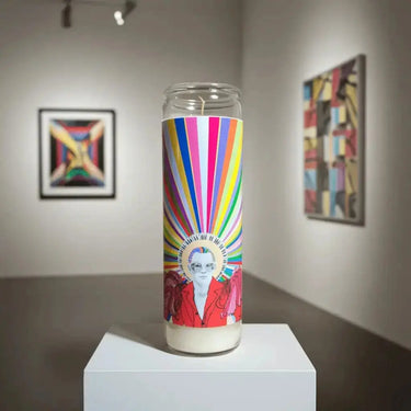 Elton John Prayer Candle: Rocket Man Devotional Faire Ziya Blue