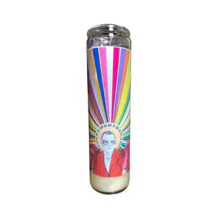 Elton John Prayer Candle: Rocket Man Devotional Faire Ziya Blue